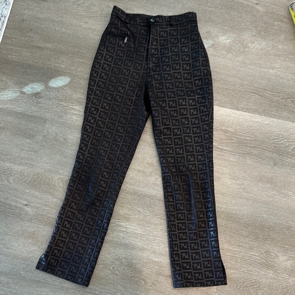Fendi Brown Monogram Pants